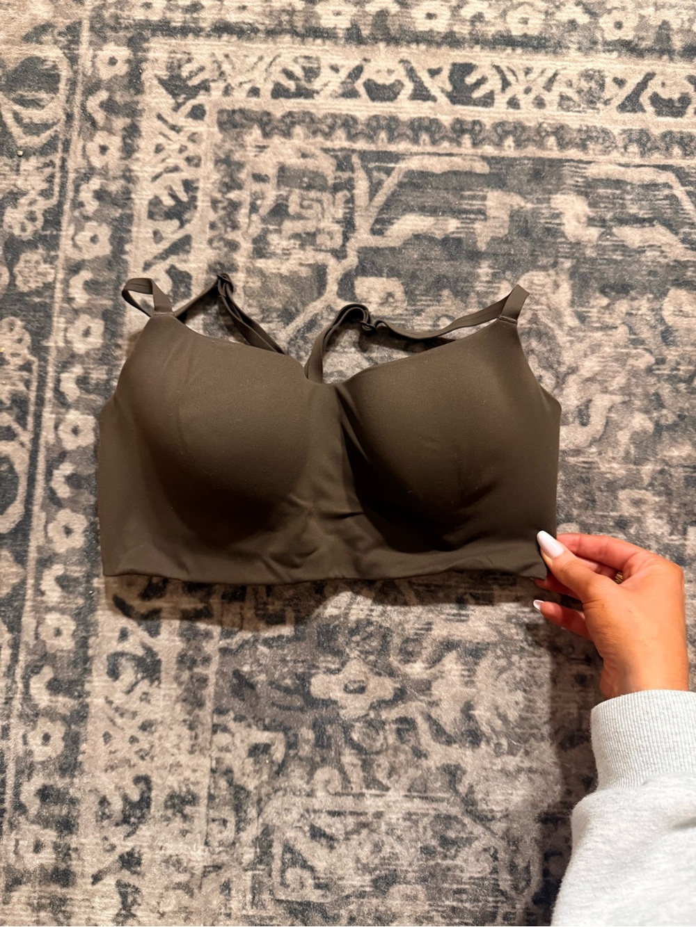 NikeSKIMS Contour Cami Bra in Dark Sepia (Brown)